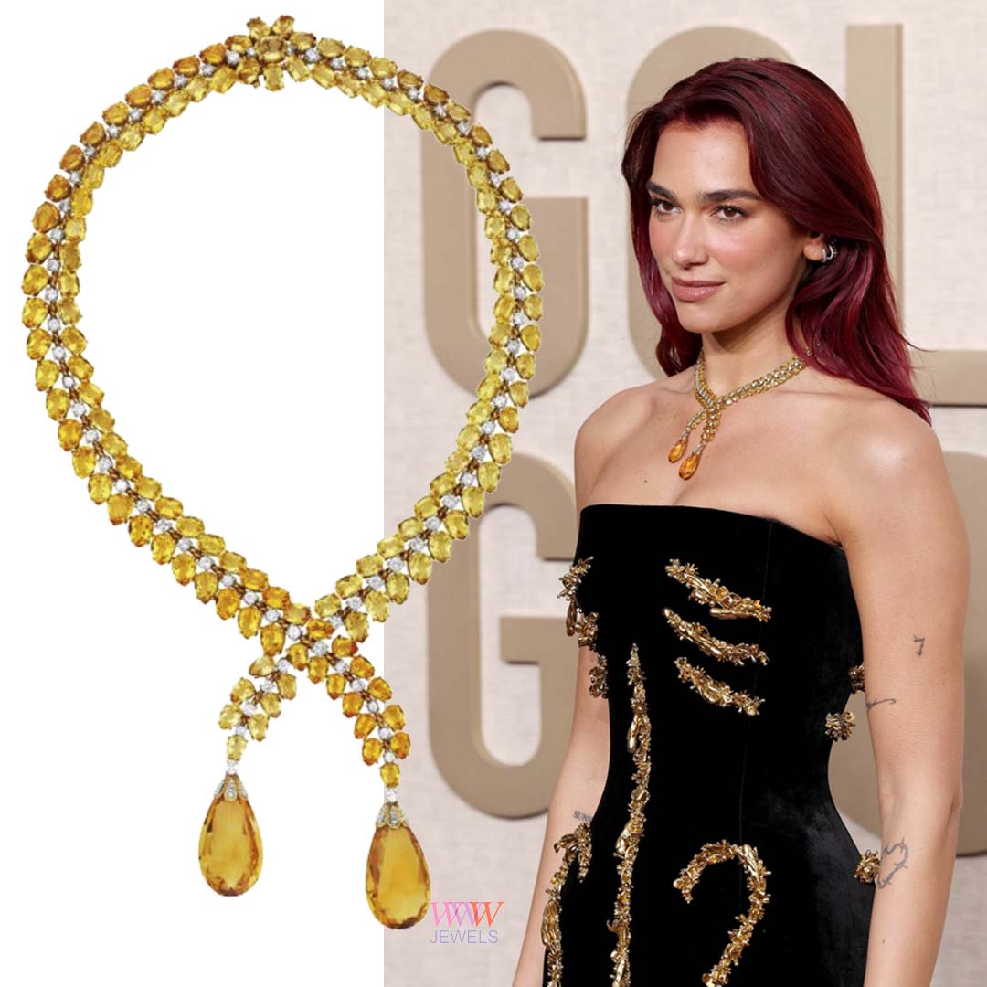 The Best Jewelry From The 2024 Golden Globes Who Wore What Jewels   Dua 